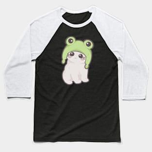 Adroable Kitty in a Froggy Hat. Funny Cat in a Hat Baseball T-Shirt